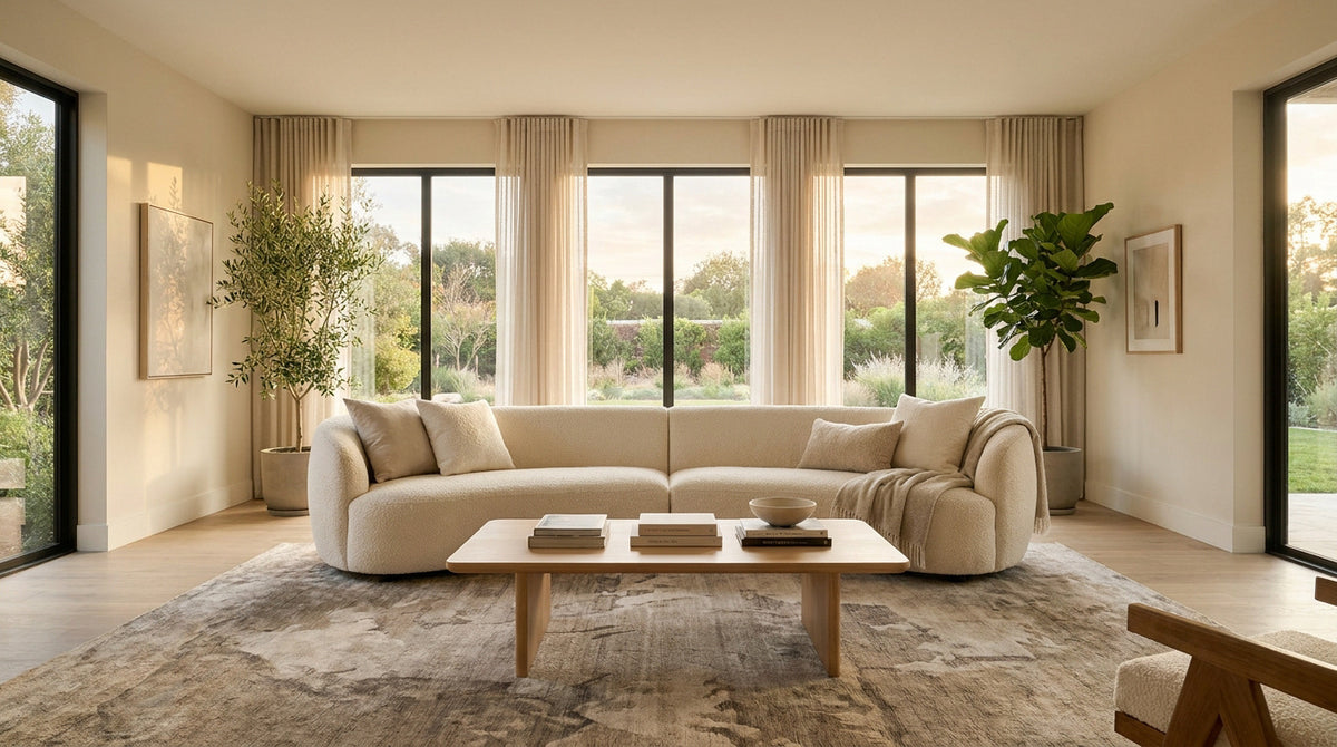 Pourquoi adopter un canapé incurvé 4 places dans un grand salon