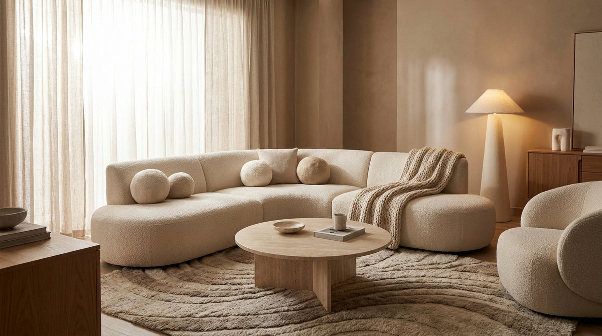 Comment créer un salon cocooning moderne avec des courbes