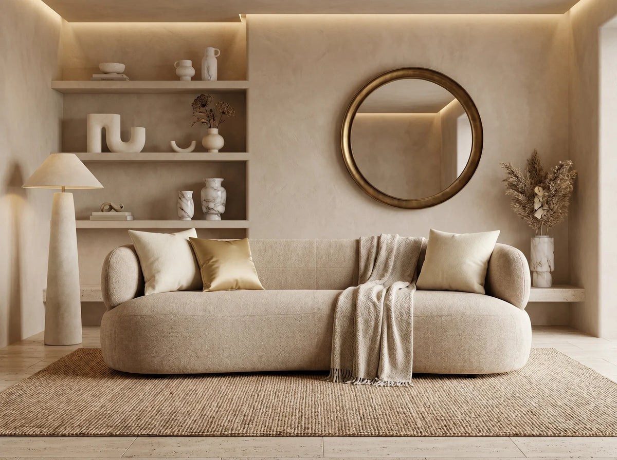 Canapé Arrondi Beige