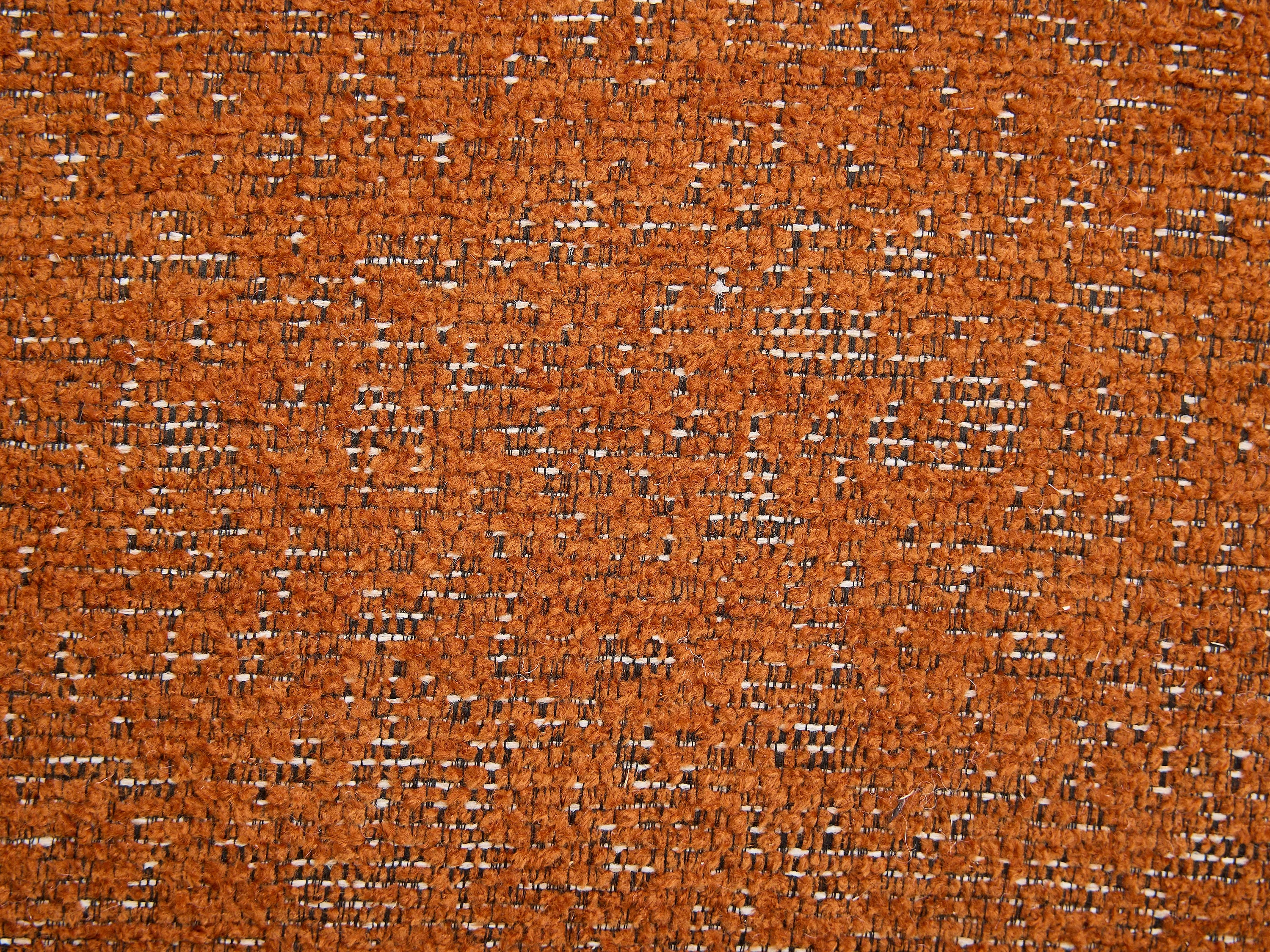 Fauteuil Arrondi Coquillage En Tissu Chenille Terracotta - DELIPO