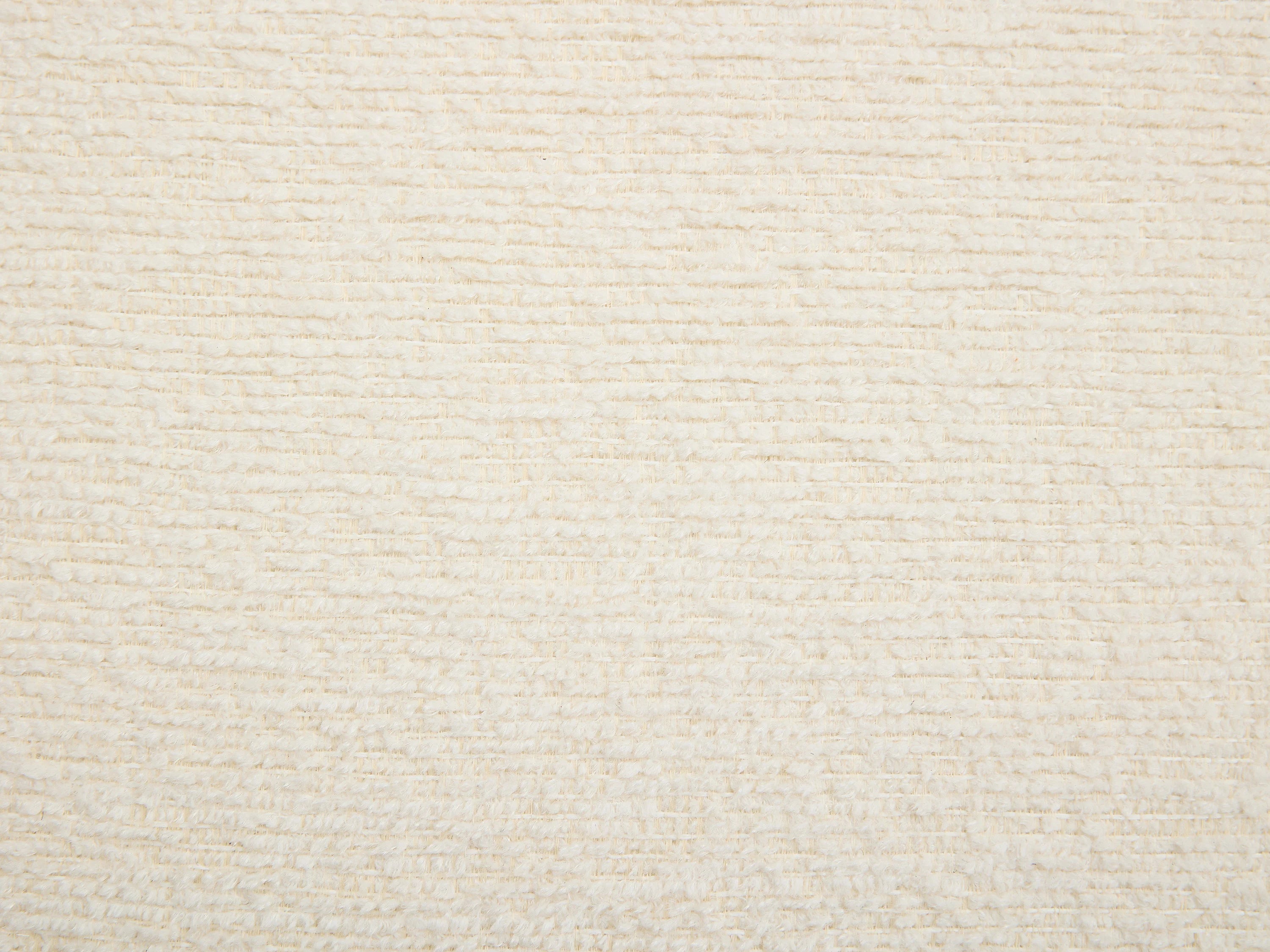 Fauteuil Arrondi Coquillage En Tissu Chenille Beige - DELIPO