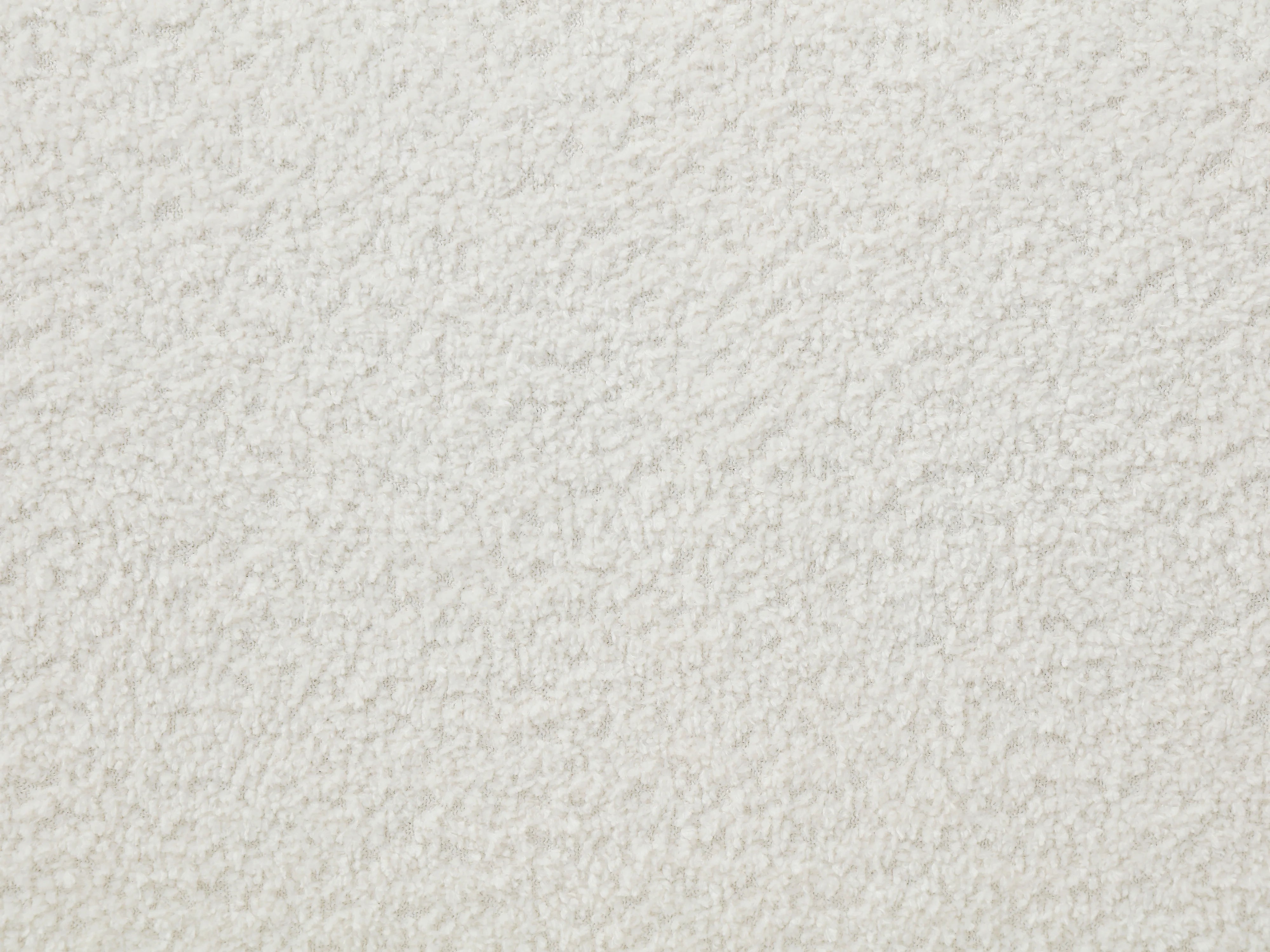 Fauteuil Arrondi Pivotant En Tissu Bouclette Blanc - LAPIOTA