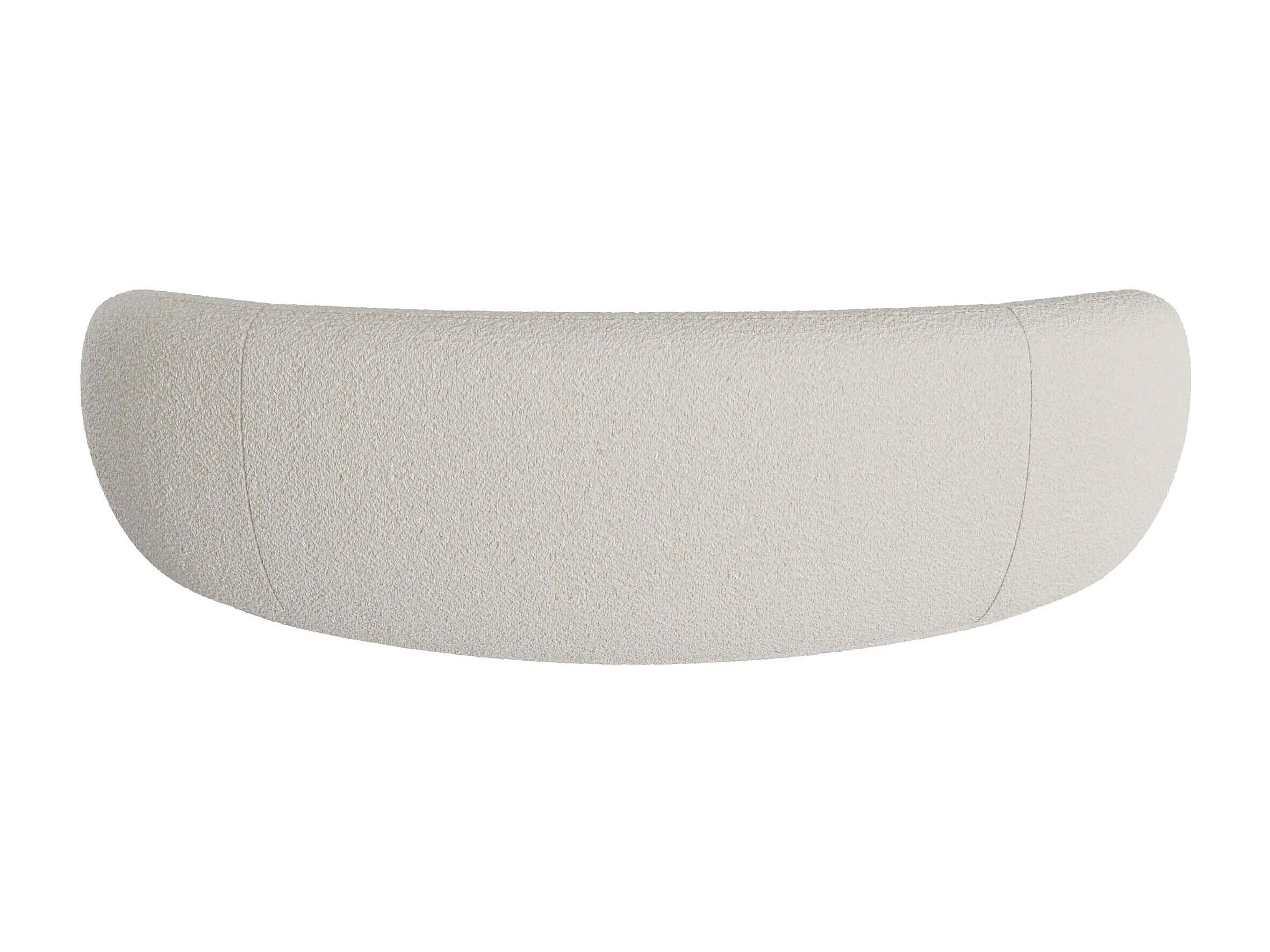 Canapé Arrondi 3 Places En Tissu Bouclé Blanc - NOVA