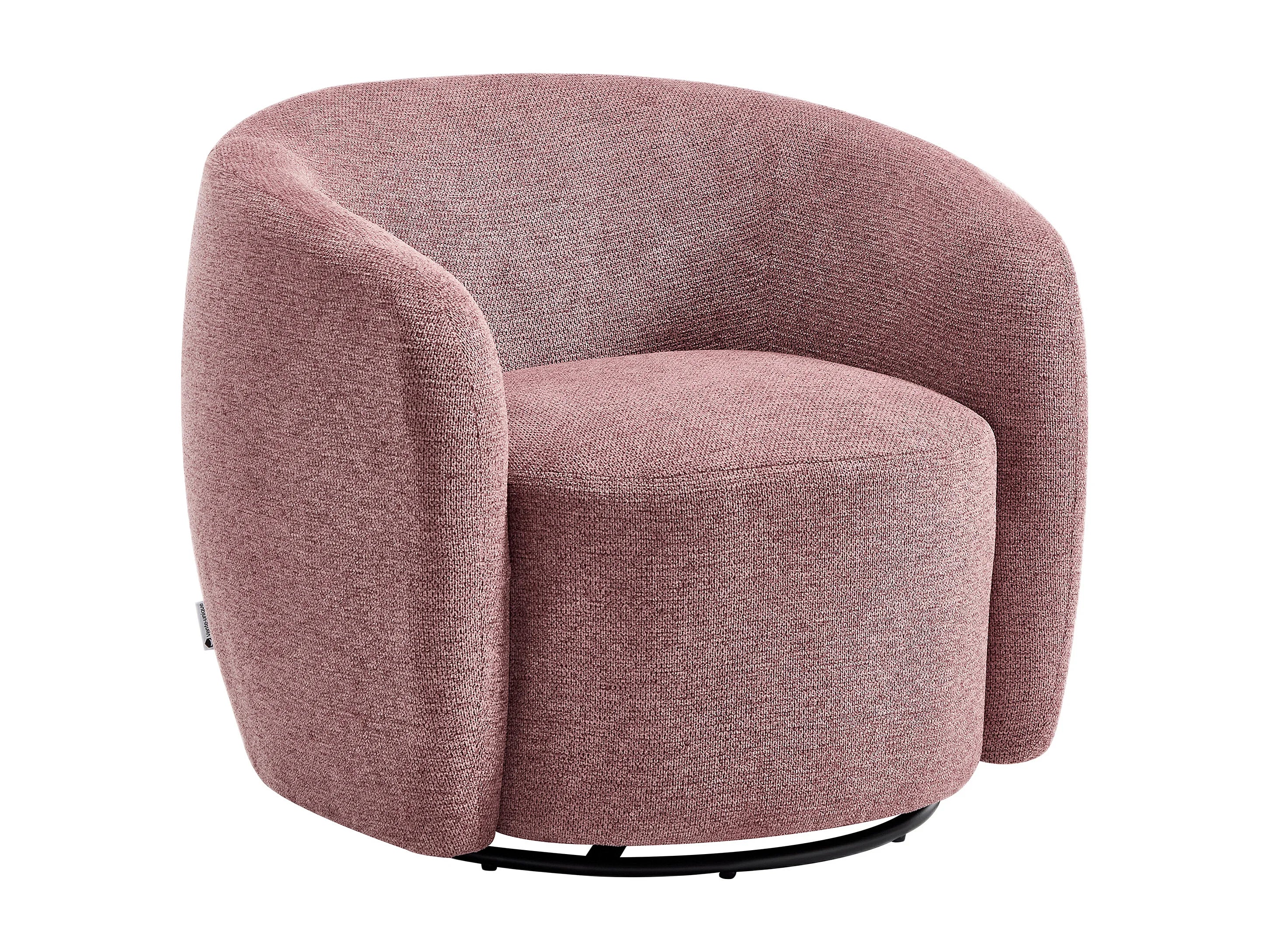 Fauteuil Arrondi En Tissu Texturé Rouge - VEREIDE