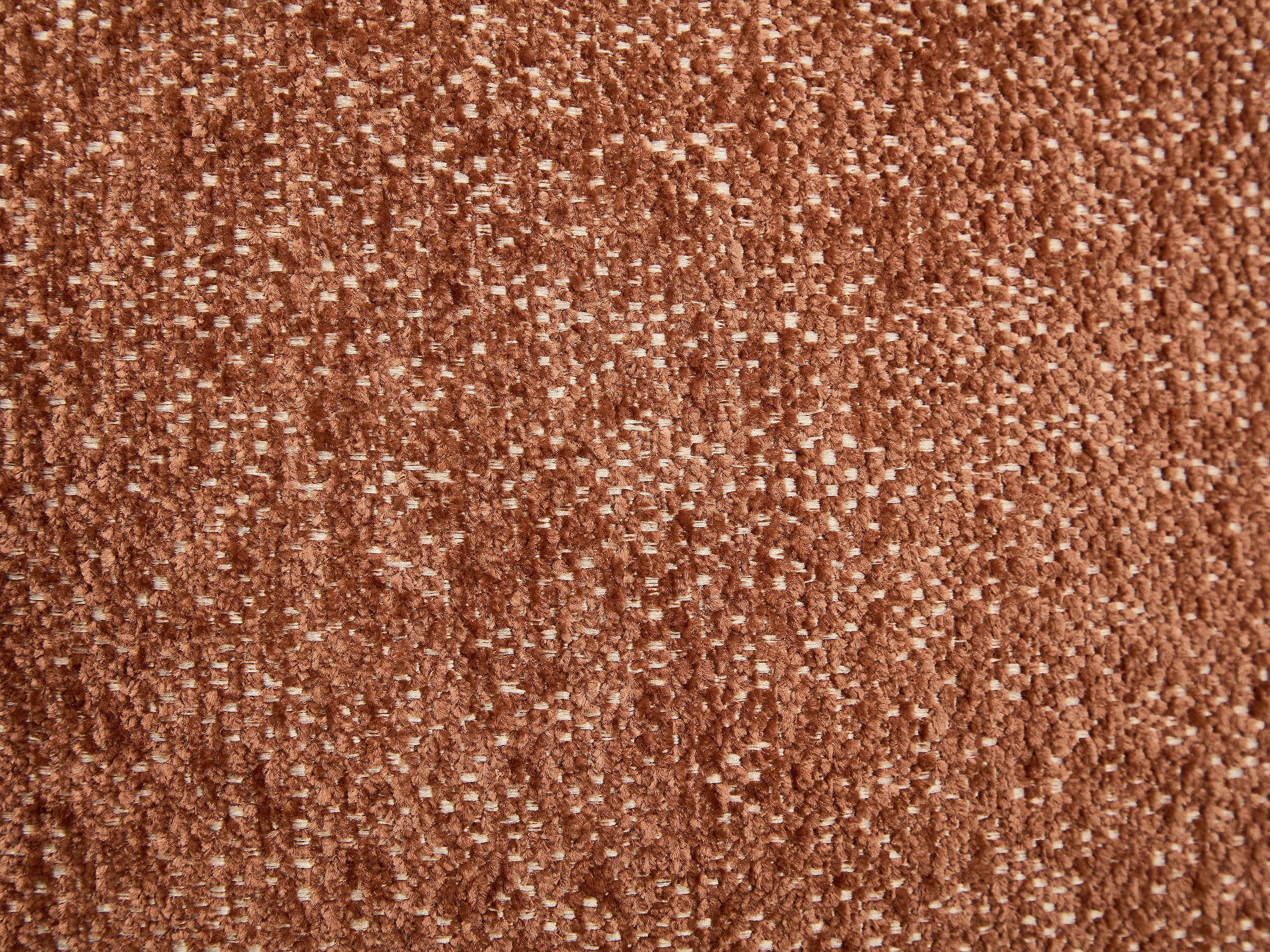 Fauteuil Arrondi En Tissu Chiné Terracotta - LANITO