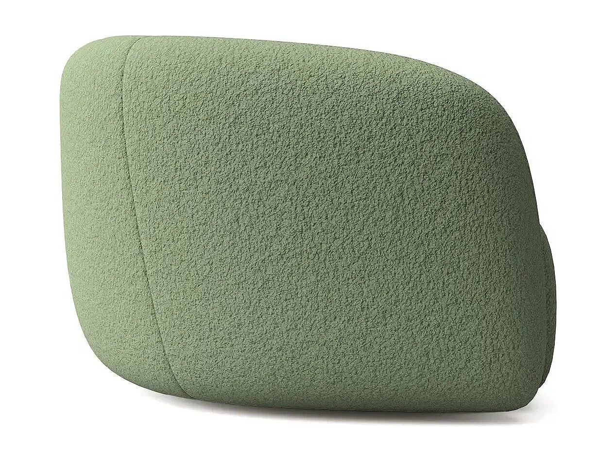 Canapé Arrondi En Tissu Bouclette 3 Places Vert - BAHIA
