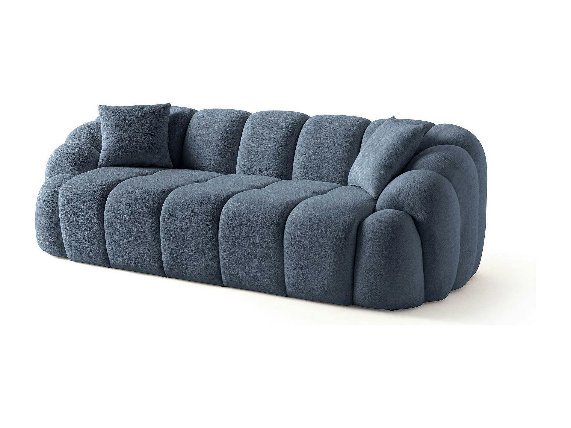 Canapé Arrondi 3 Places Bleu Design - ONDA