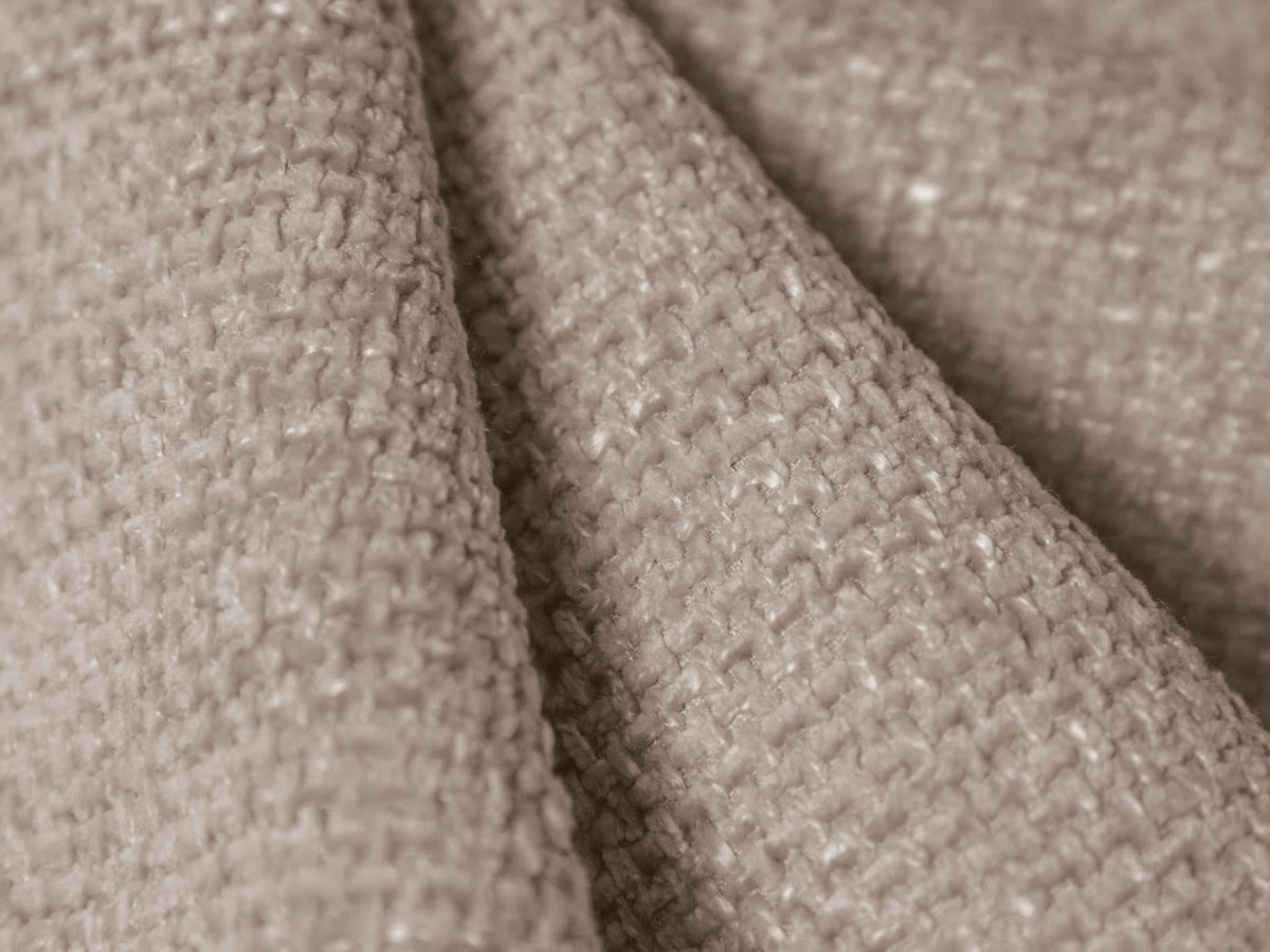 Canapé Arrondi Tissu Chenille 2 Places Beige - Miley