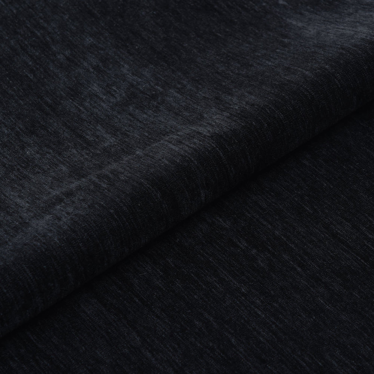 Canapé Arrondi Tissu Tramé 3 Places Noir - Céline
