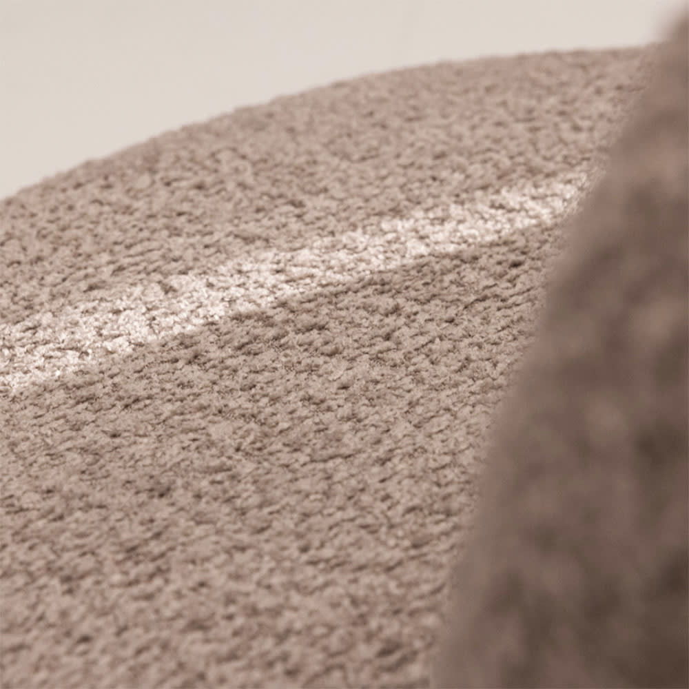 Banquette Arrondie Bouclette 2 Places Taupe - Mo