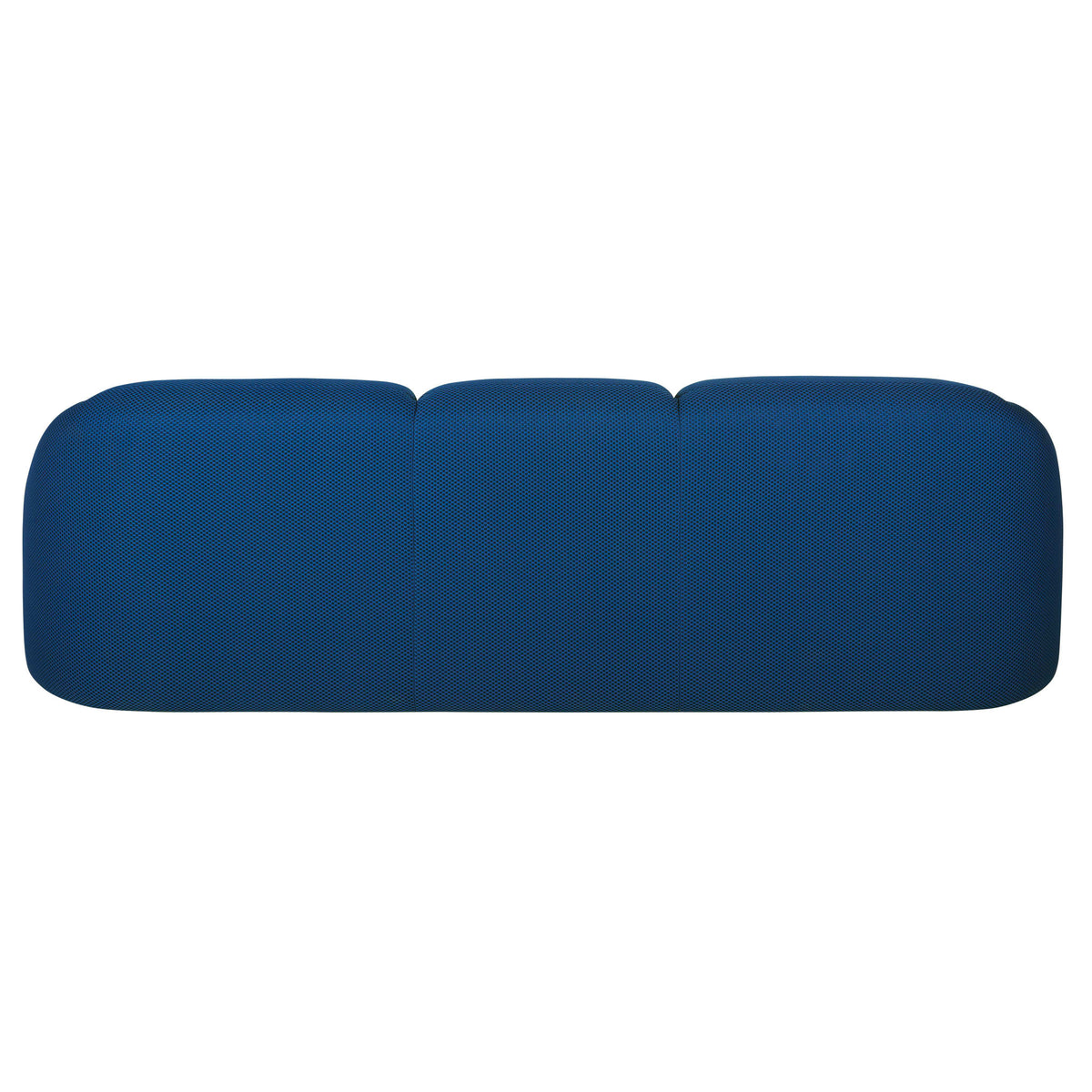 Canapé Arrondi Tissu Mailles 3D 3 Places Bleu - Play