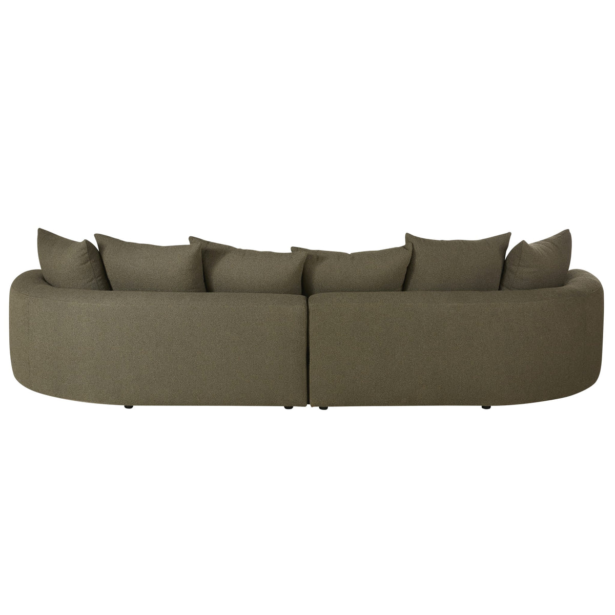 Canapé XL Arrondi Bouclette 7 Places Vert Kaki - Seal