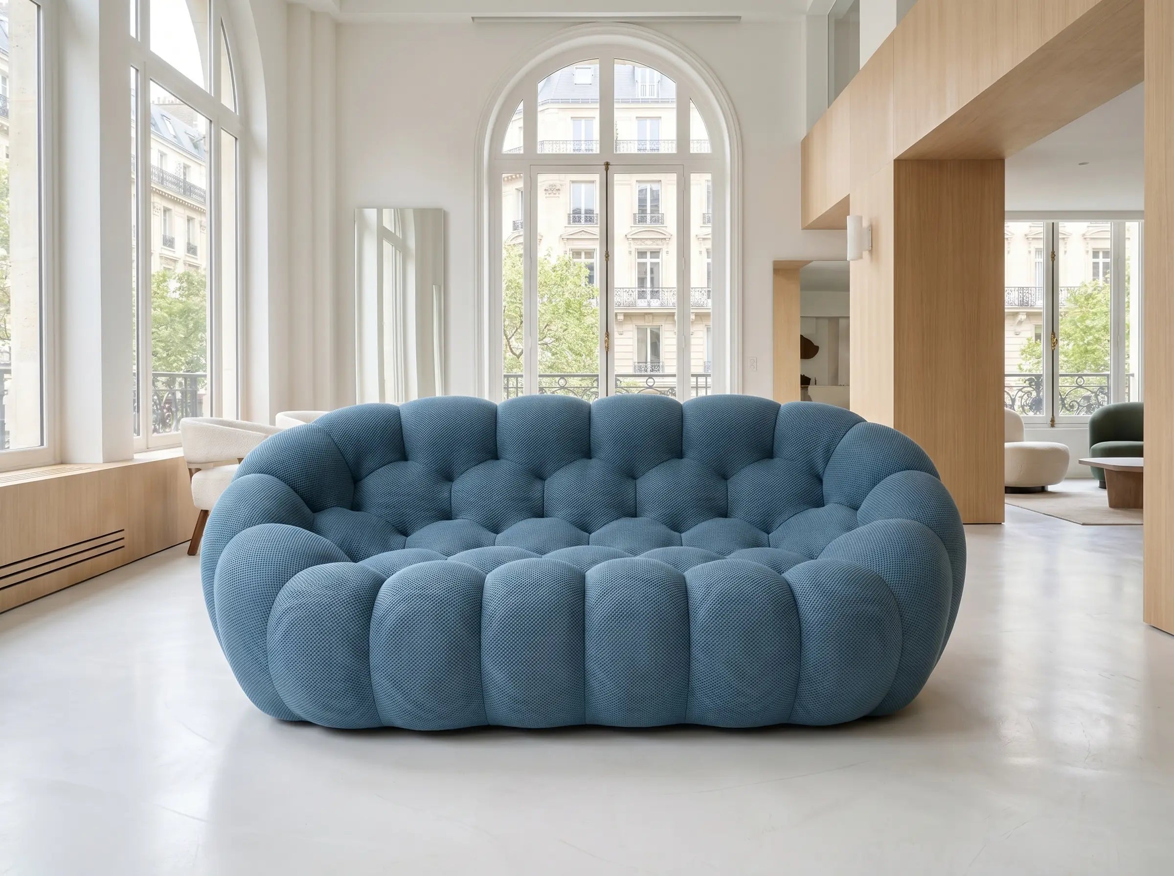 Canapé Bubble Arrondi 2 Places Bleu - Cocoon