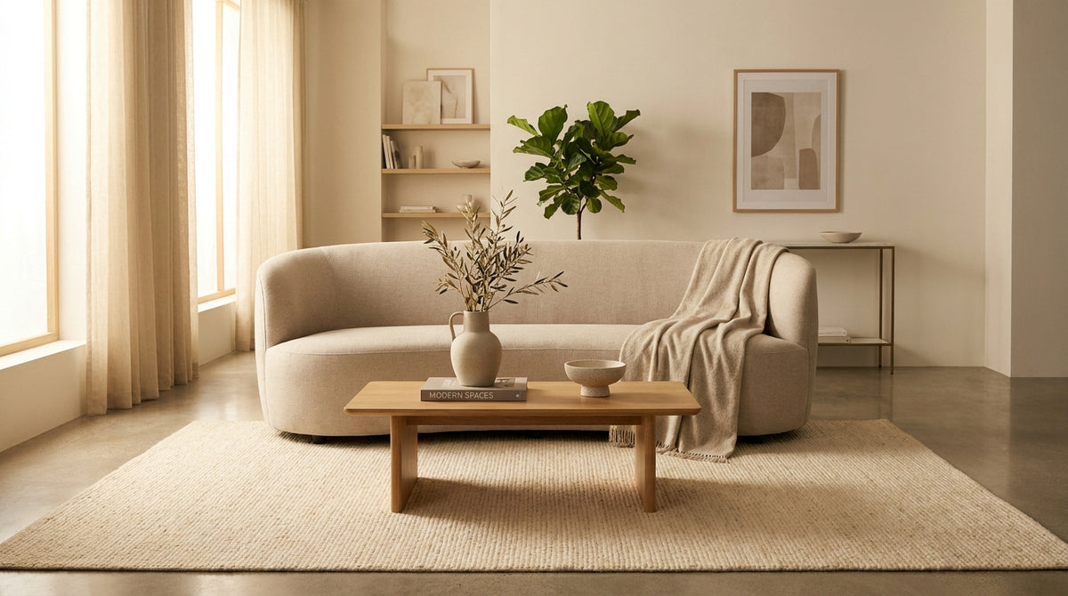 Comment intégrer un canapé arrondi dans un petit salon