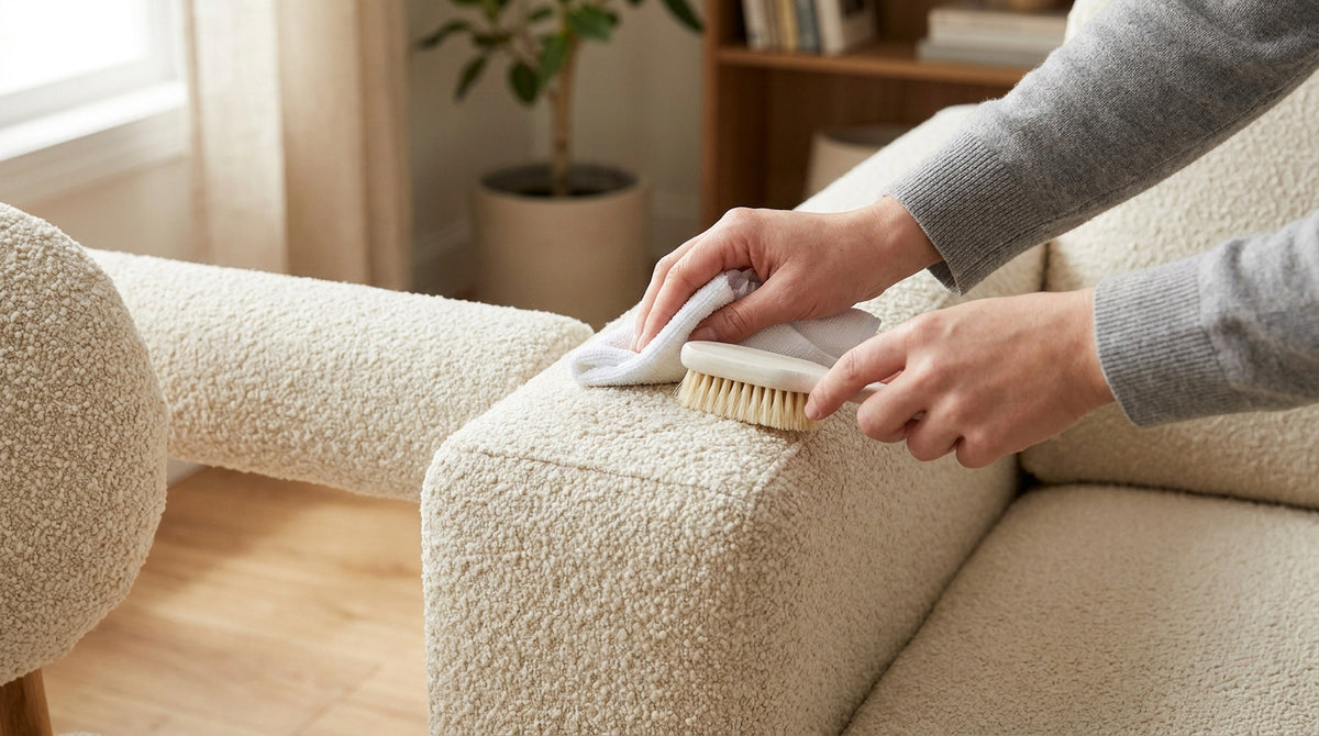 Comment nettoyer un canapé en tissu bouclette
