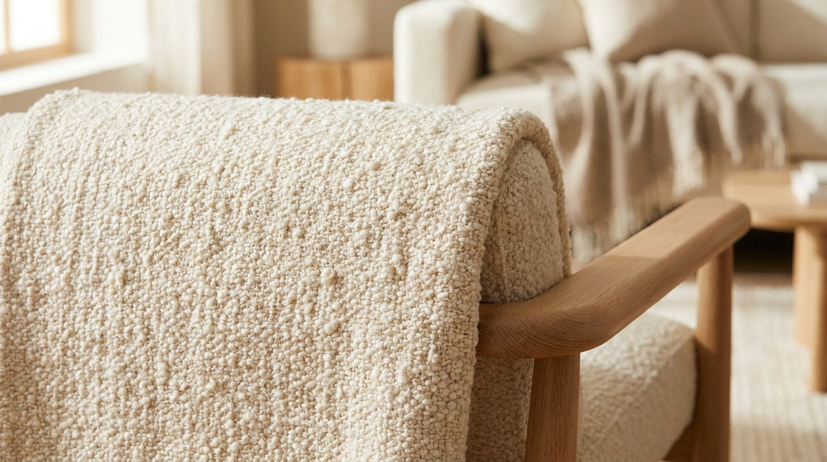 Tissu bouclé : tout savoir sur cette matière cocooning