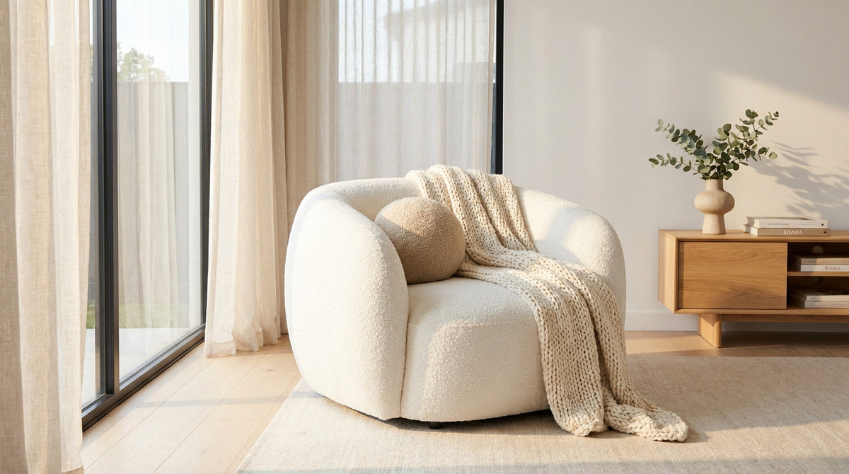 Pourquoi choisir un fauteuil en bouclette blanc pour son salon