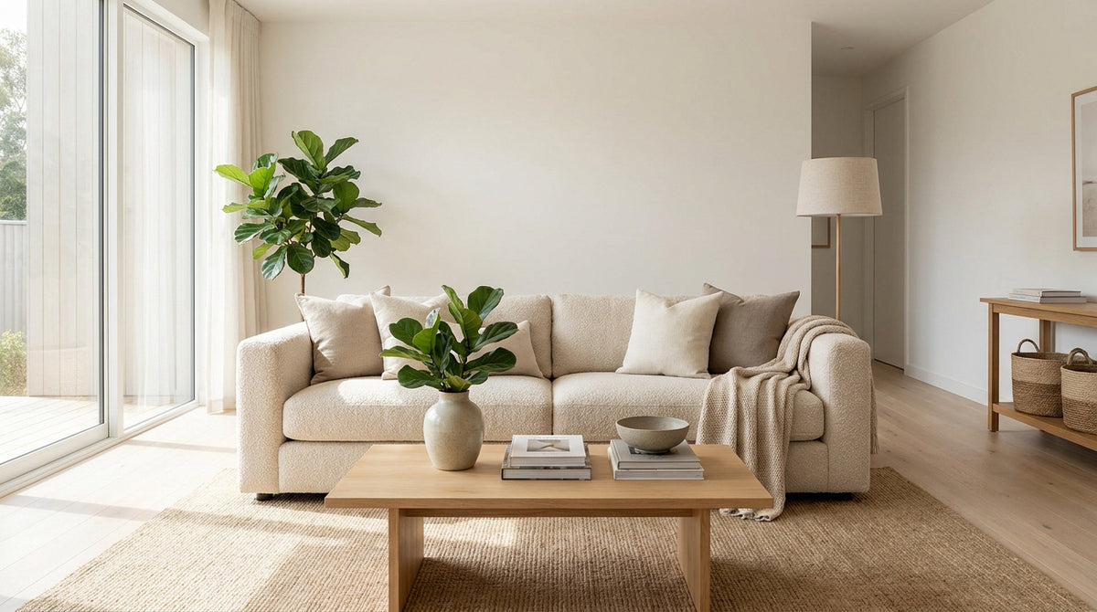 Comment réussir sa décoration de salon beige et blanc