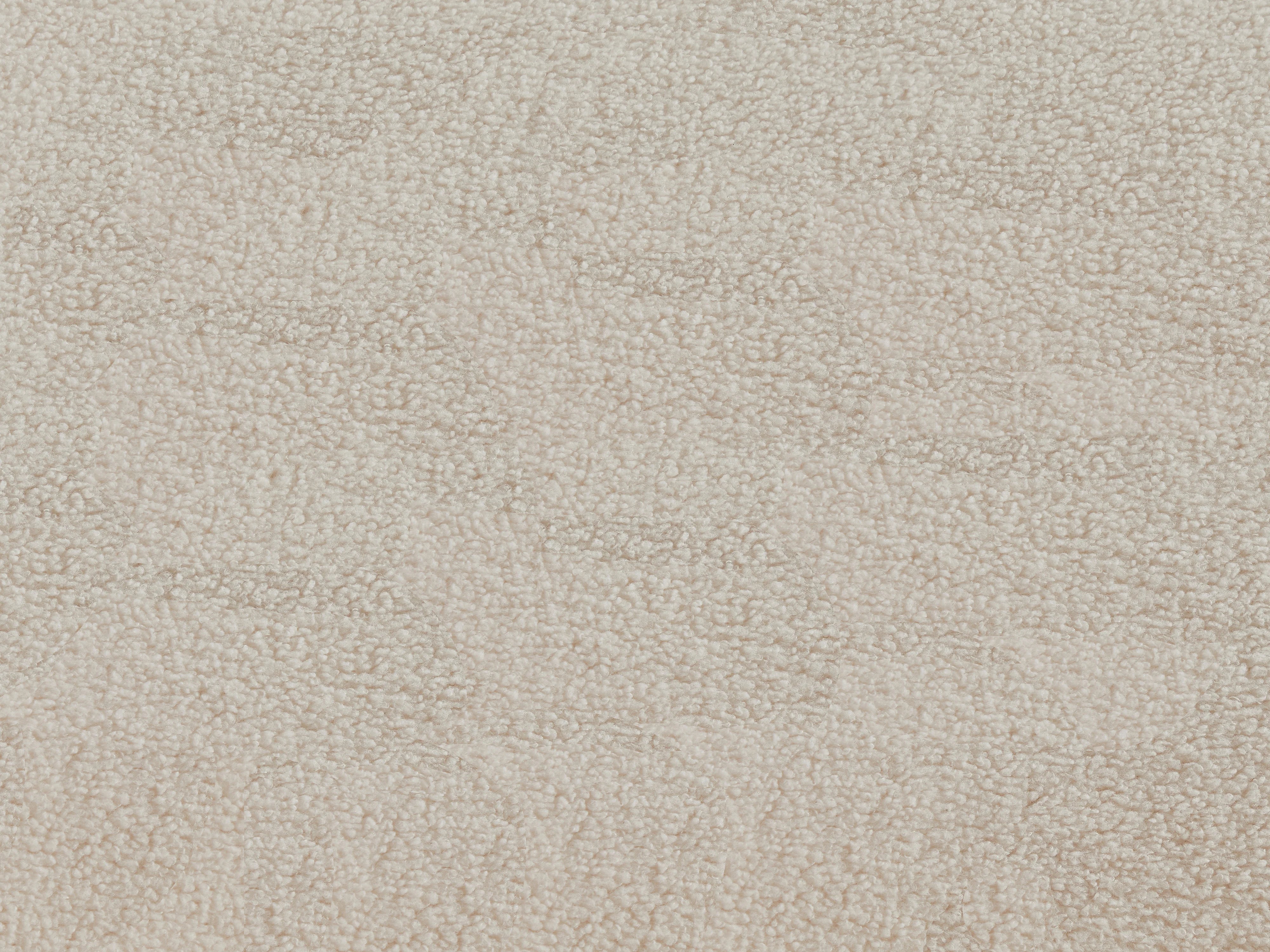 Fauteuil Arrondi Pivotant En Tissu Bouclette Blanc - LACARA