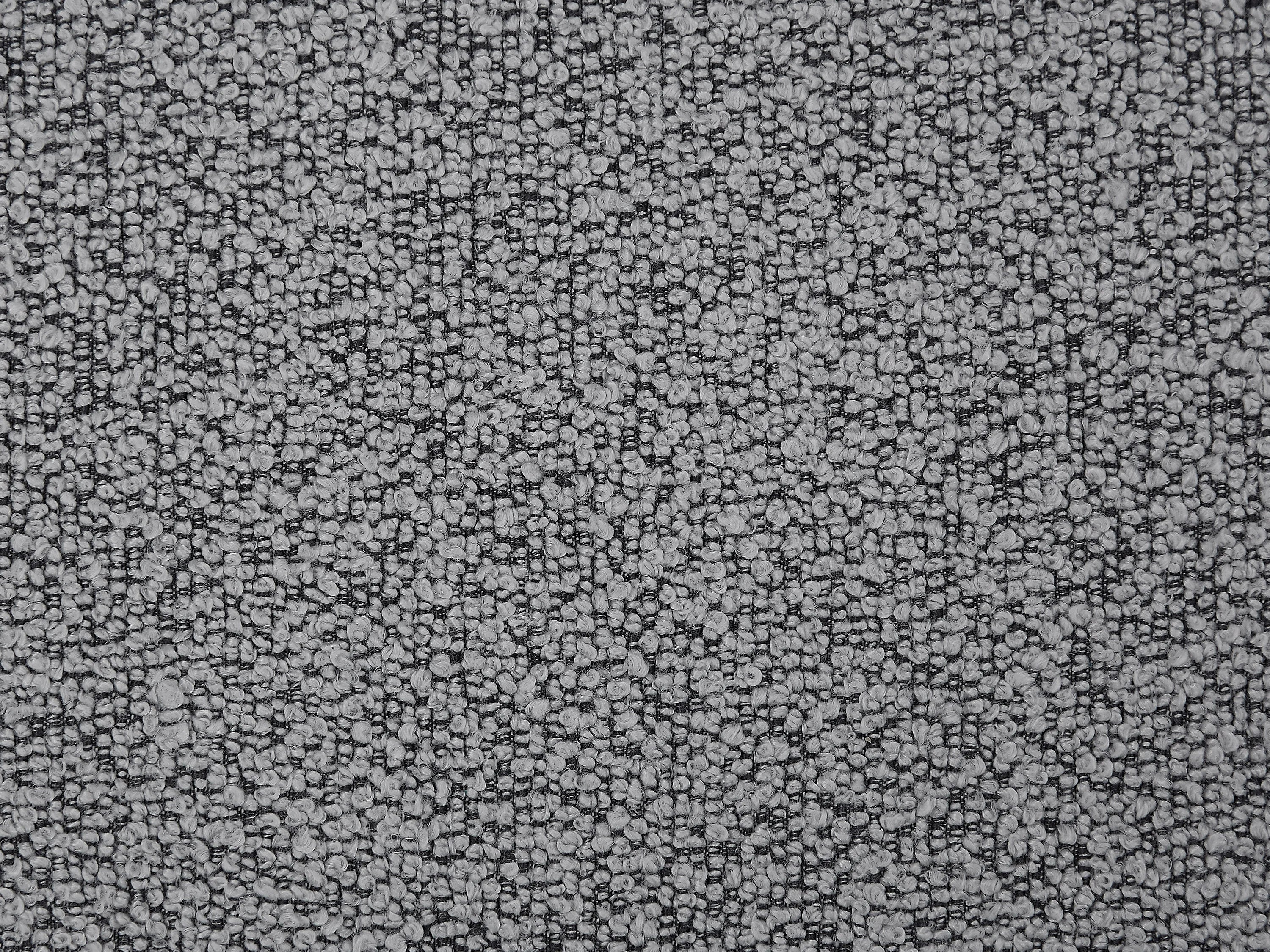 Canapé Arrondi 3 Places En Tissu Bouclette Gris - BOVANA