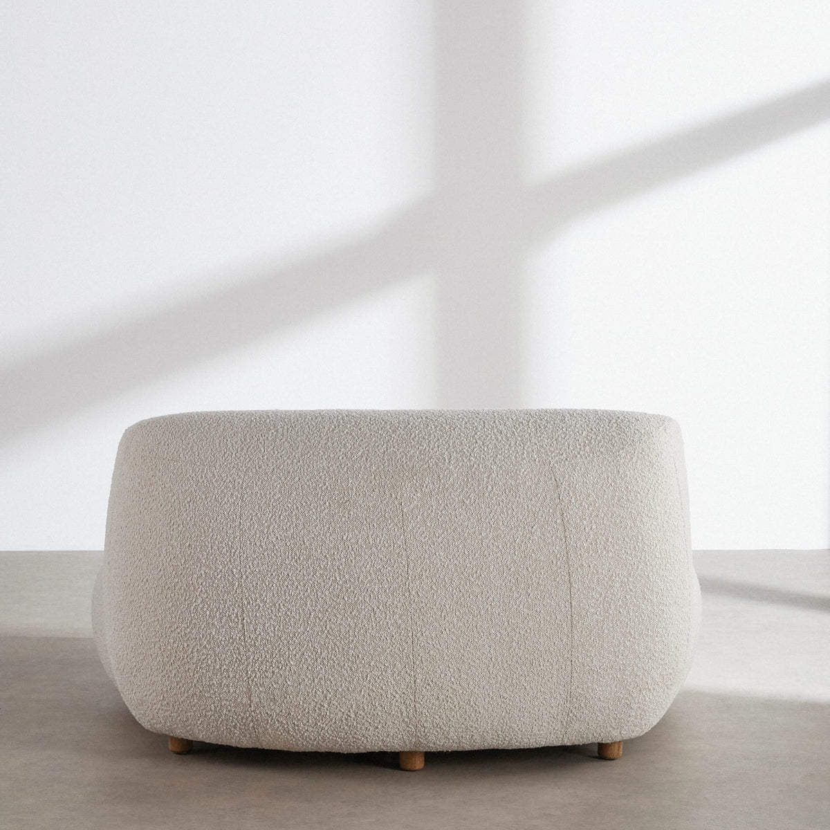 Fauteuil Arrondi Bouclette Beige - Stonic