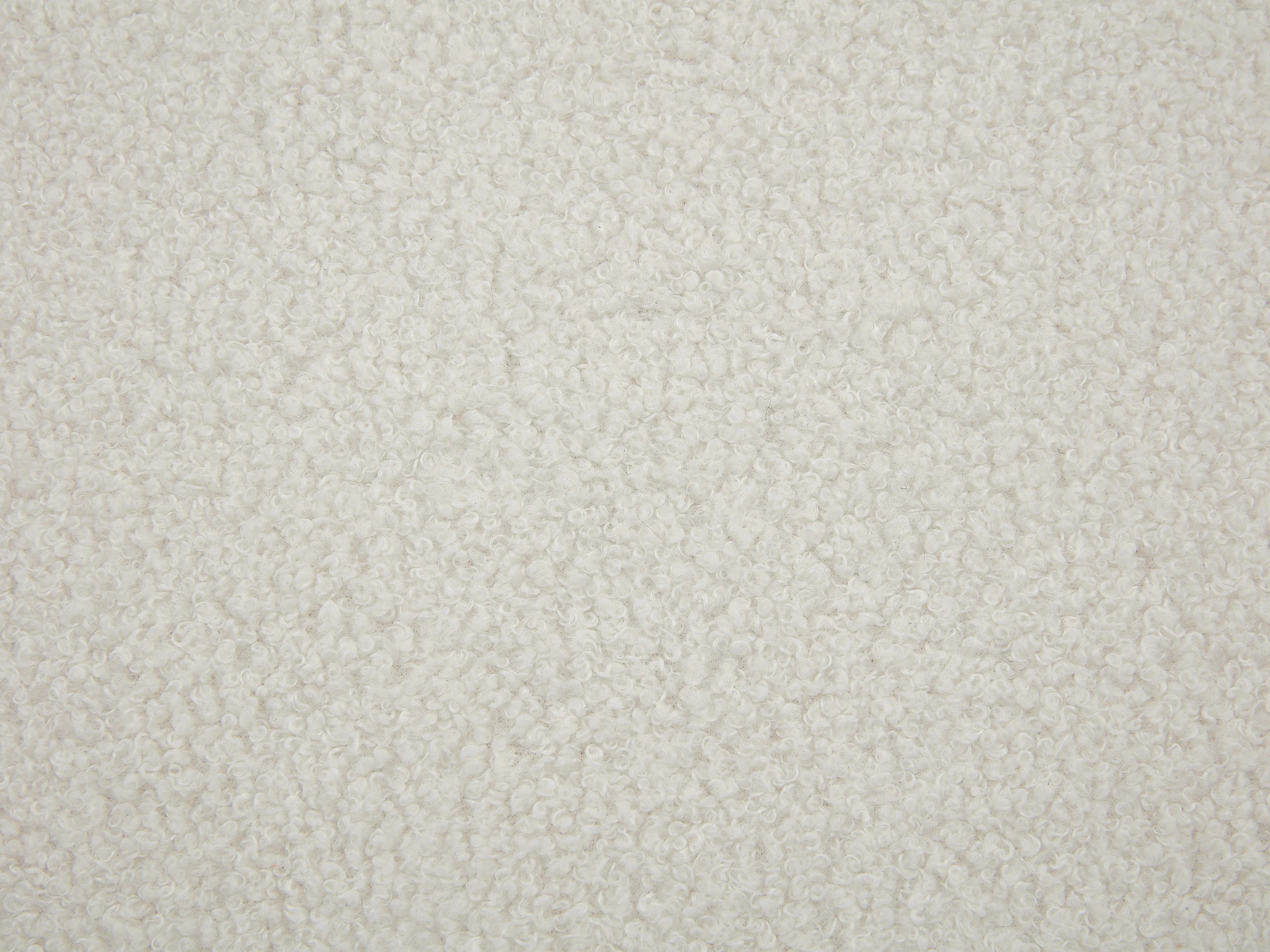 Fauteuil Arrondi Coquillage Pivotant En Bouclette Blanc - COSSATO