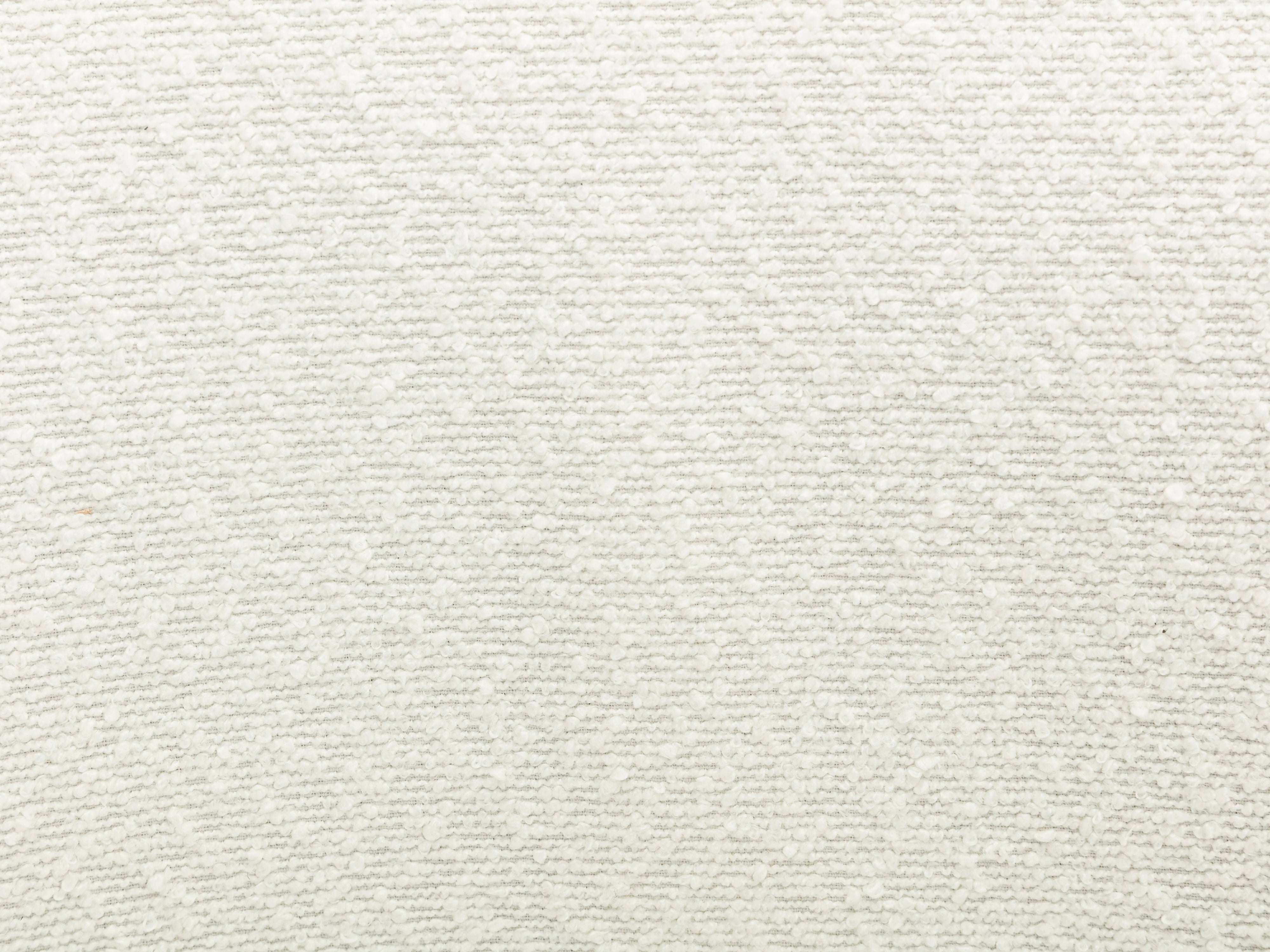 Fauteuil Arrondi Pivotant En Tissu Bouclette Blanc - VEREIDE