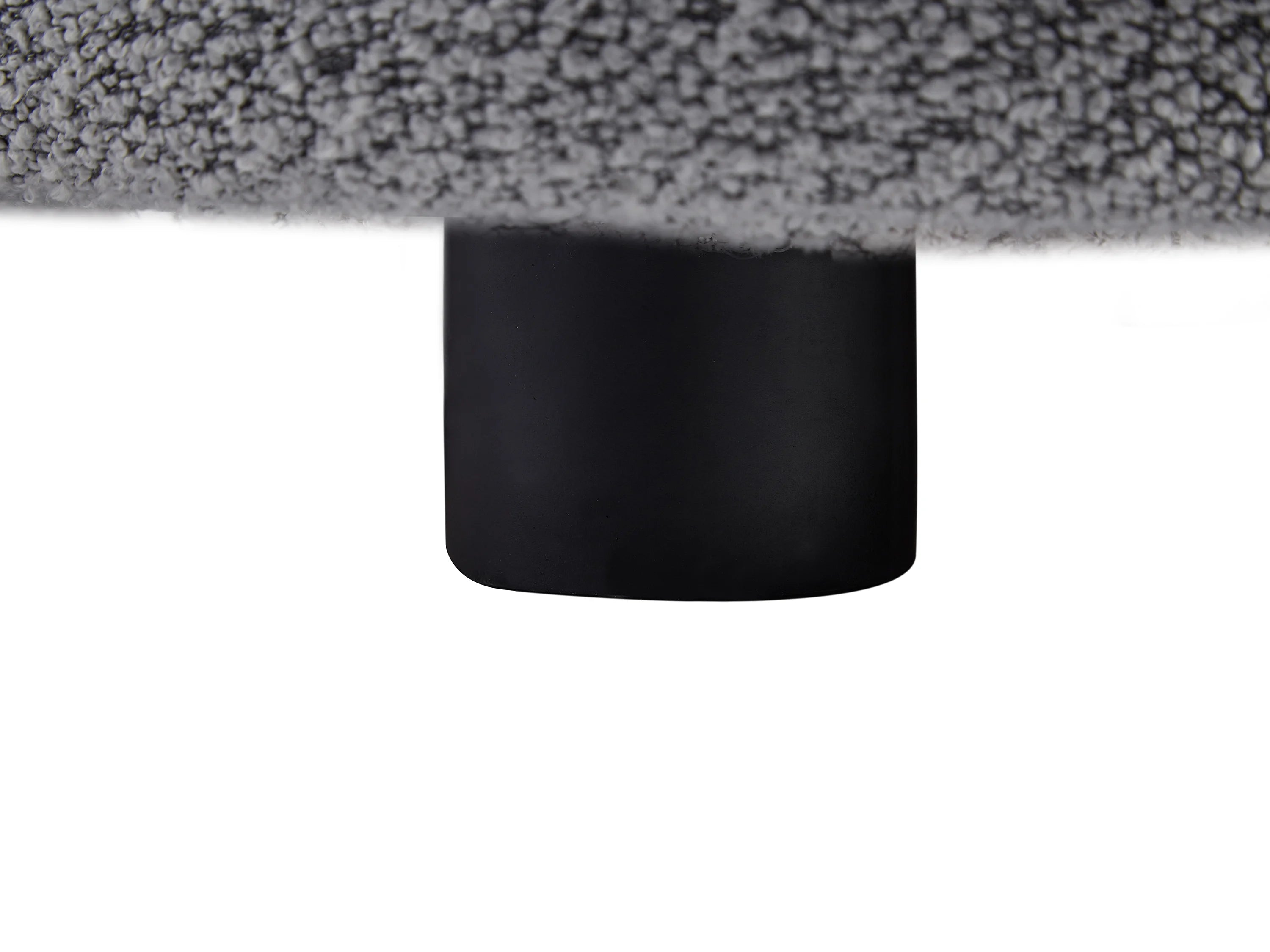 Fauteuil Arrondi En Tissu Bouclette Gris - BOVANA