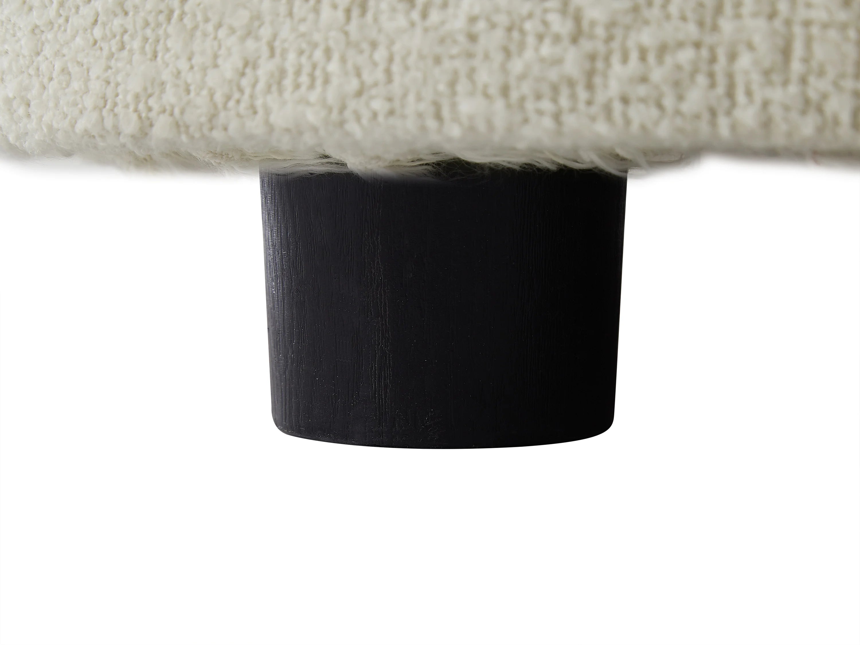 Ensemble Canapé Arrondi 3 Places Et Fauteuil Arrondi Blanc Ivoire - BOVANA