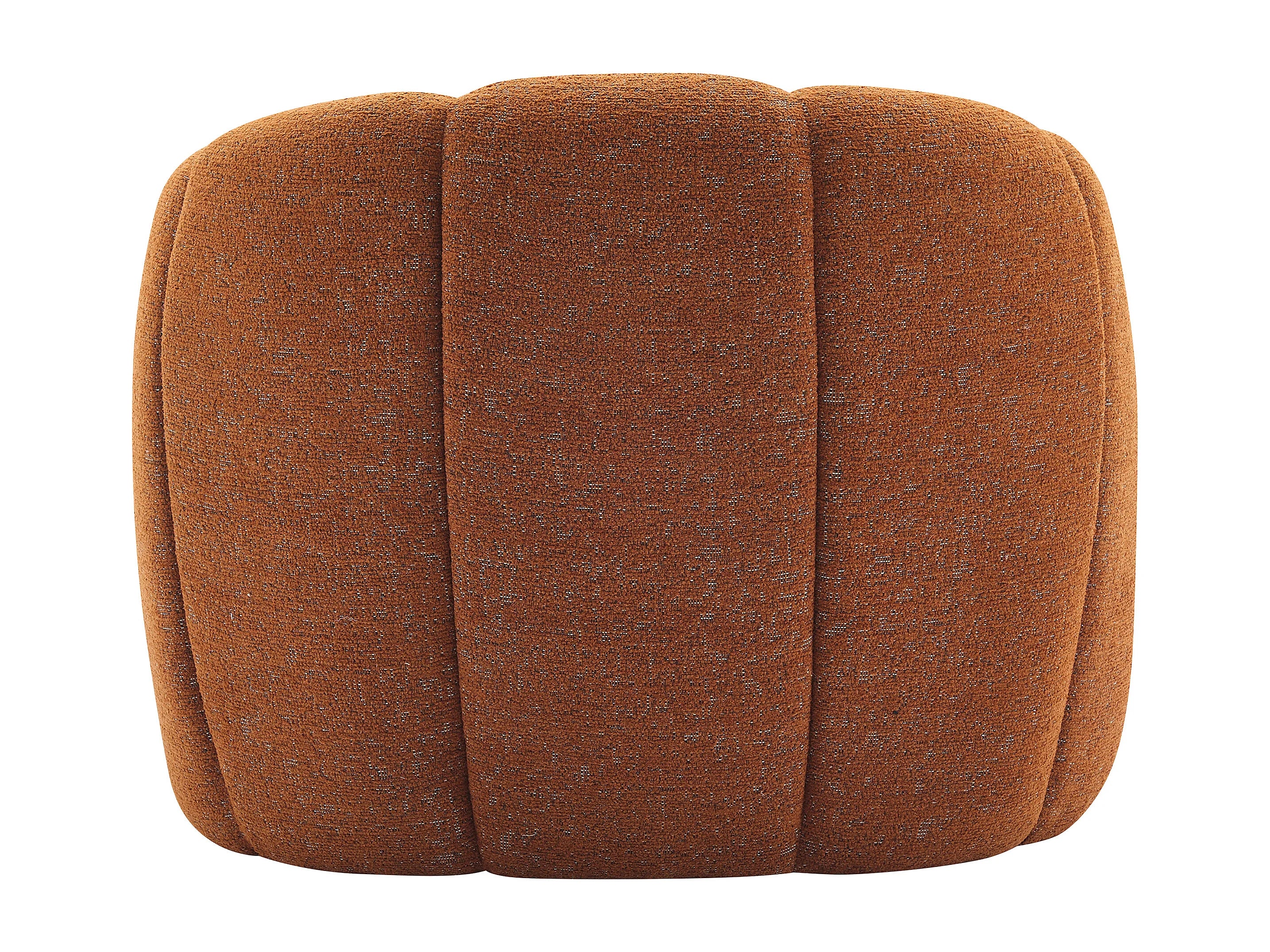 Fauteuil Arrondi Coquillage En Tissu Chenille Terracotta - DELIPO