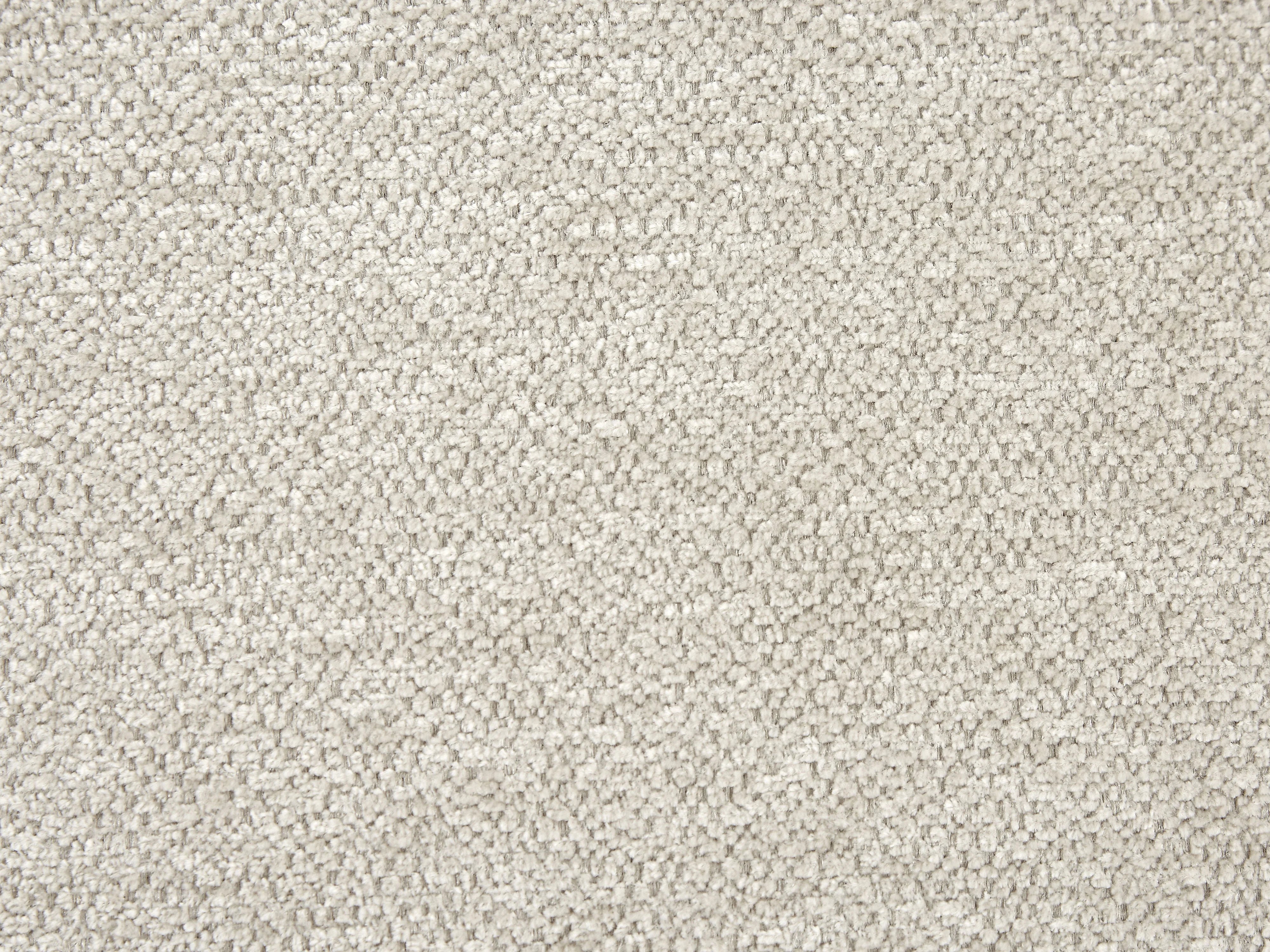 Canapé Arrondi D'Angle Gauche En Tissu Chenille Beige - DOKALO