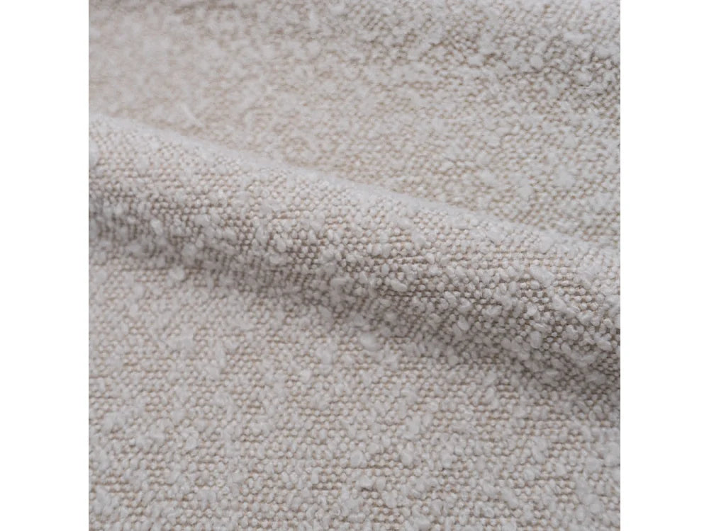 Canapé Arrondi 3 Places En Tissu Bouclé Blanc - NOVA