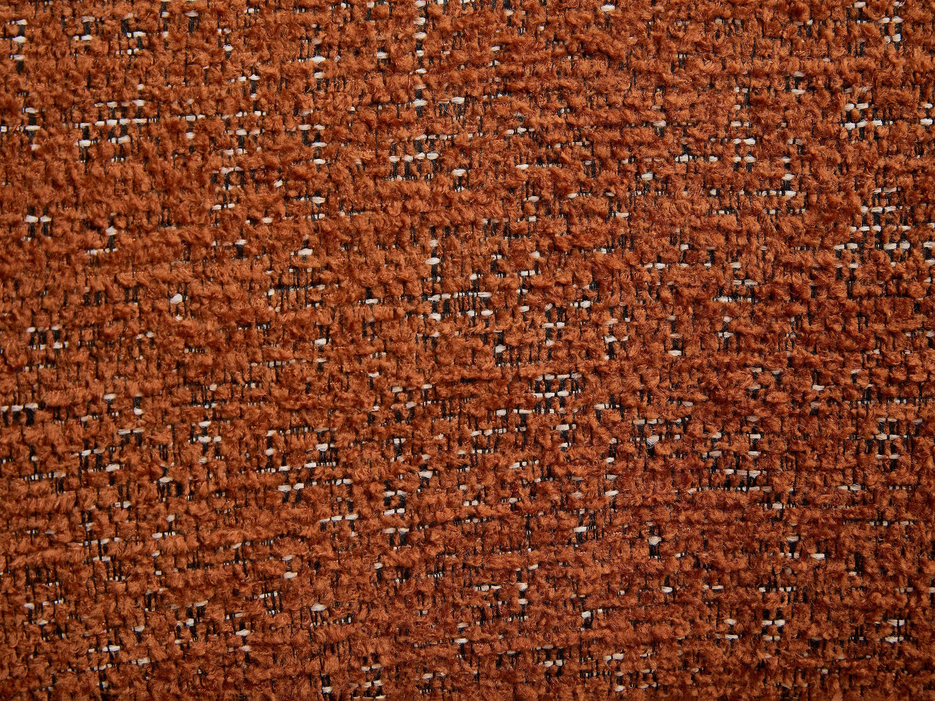 Fauteuil Arrondi Pivotant En Tissu Chenille Terracotta - FEDOTE