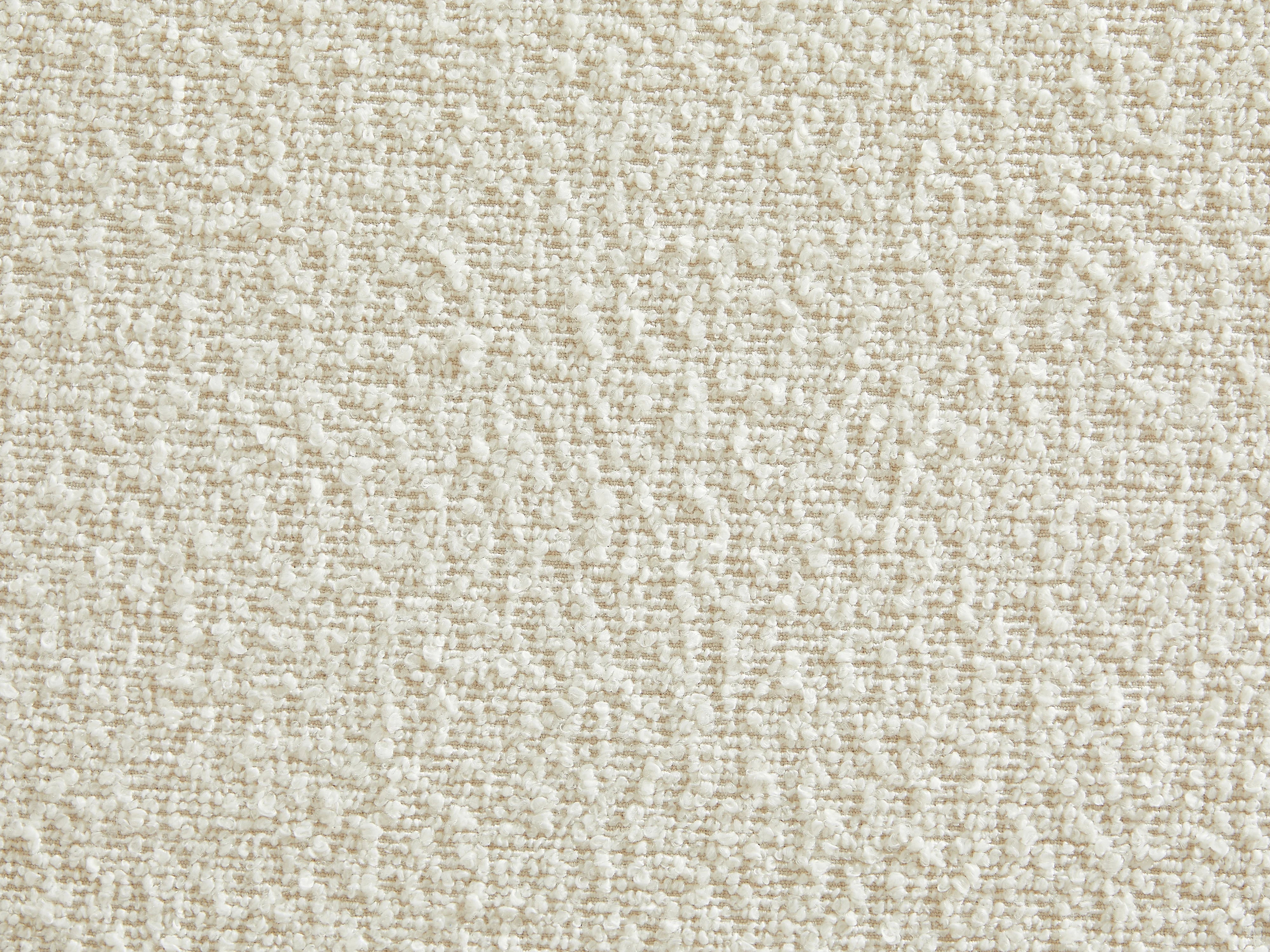 Fauteuil Arrondi En Tissu Bouclette Blanc Ivoire - OVOTAS
