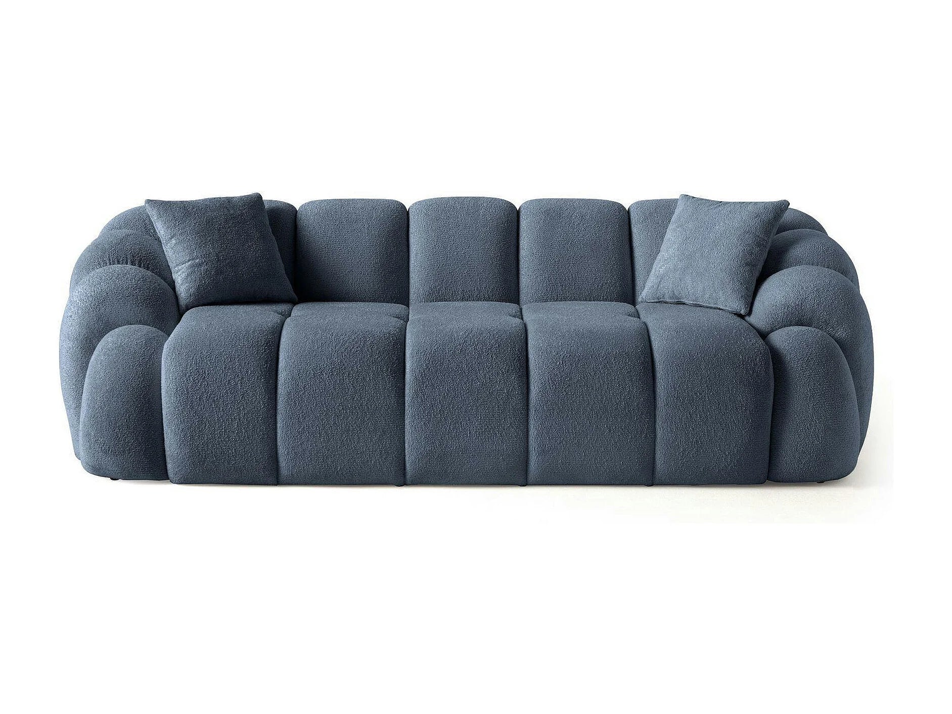 Canapé Arrondi 3 Places Bleu Design - ONDA