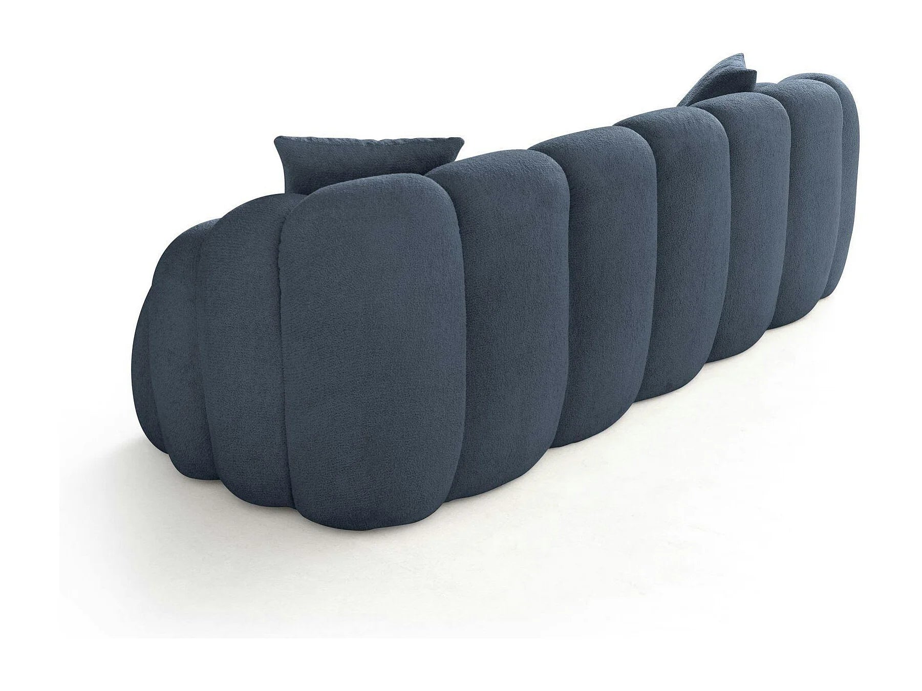 Canapé Arrondi 3 Places Bleu Design - ONDA