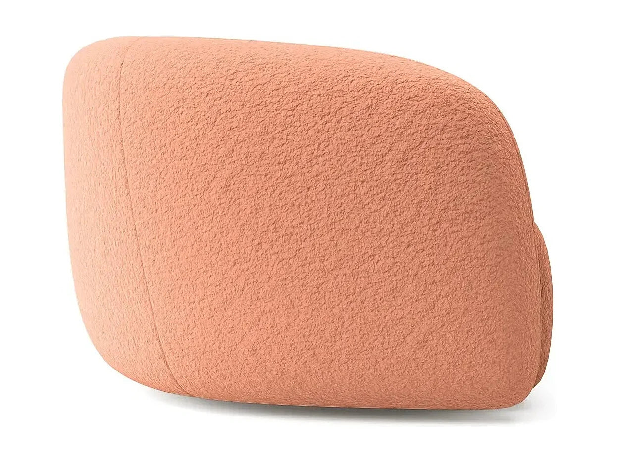 Canapé Arrondi Droit Tissu Bouclette 2 Places Terracotta - BAHIA
