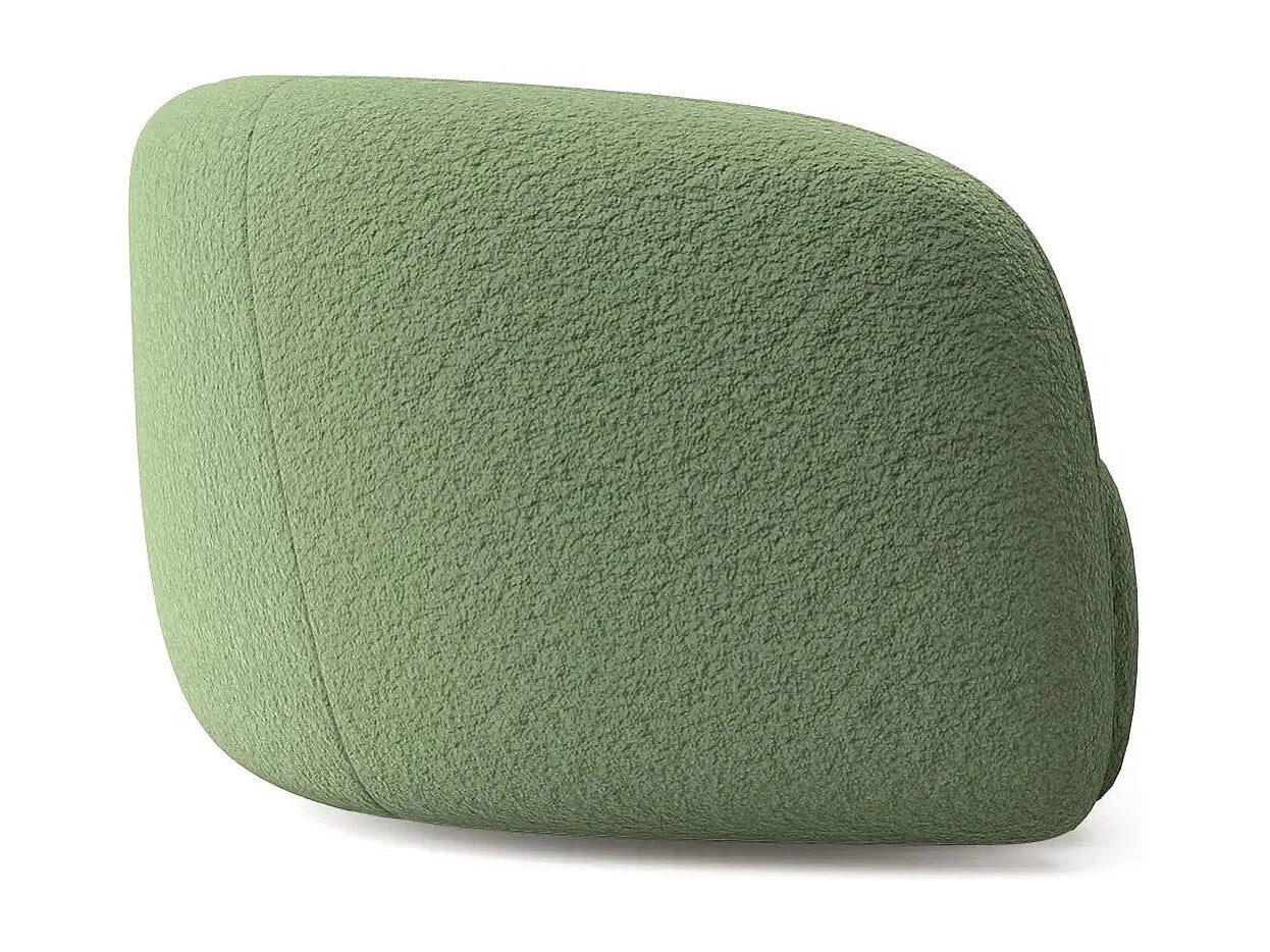 Canapé Arrondi Droit Tissu Bouclette 2 Places Vert - BAHIA