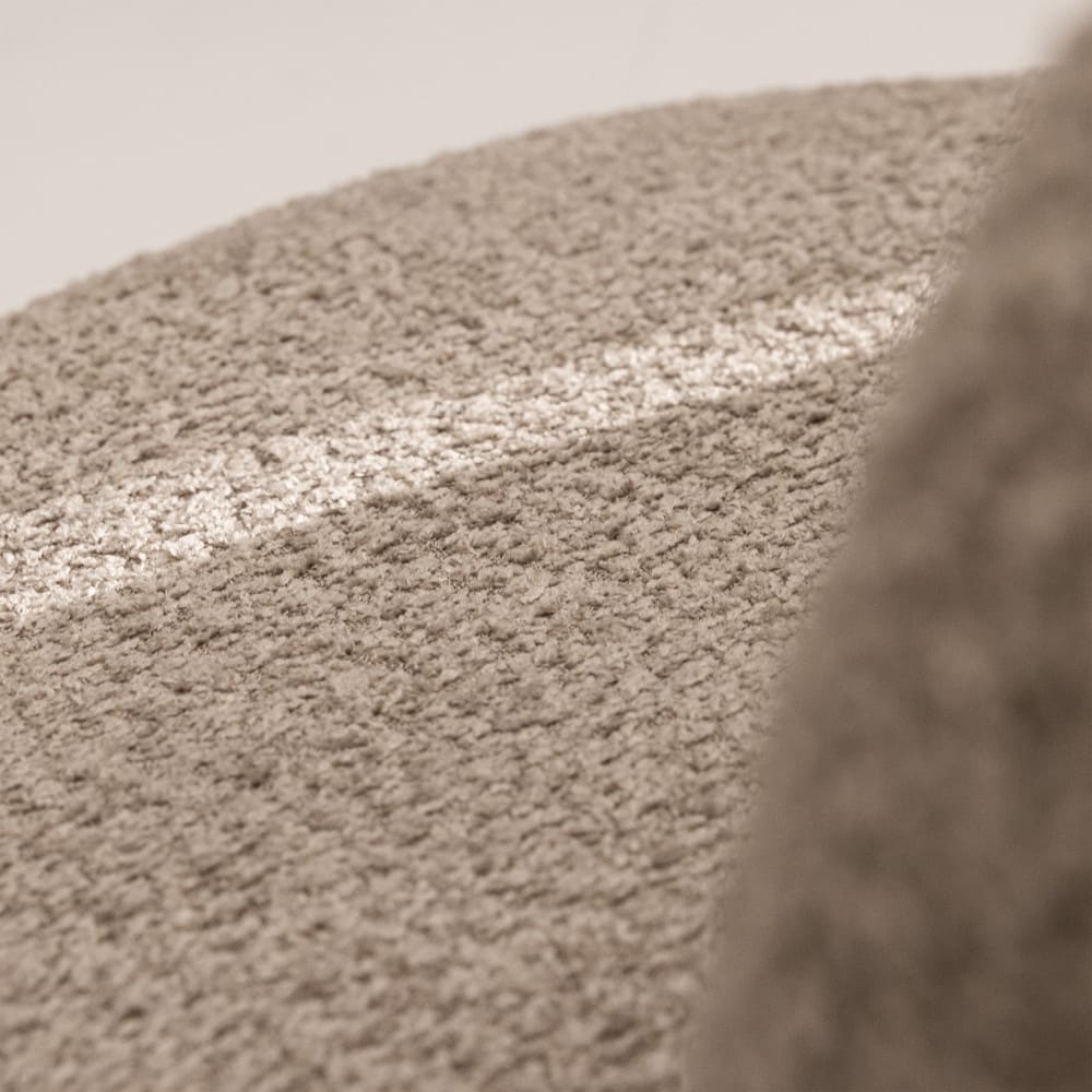 Banquette Arrondie Bouclette 2 Places Taupe - Mo