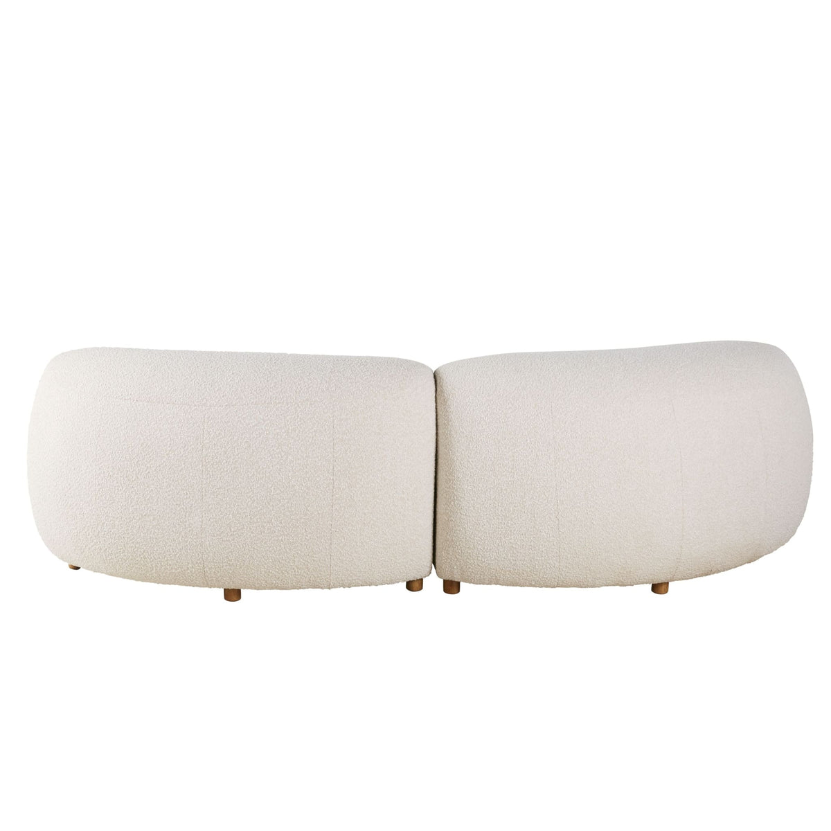 Canapé Arrondi Bouclette 4 Places Beige - Stonic